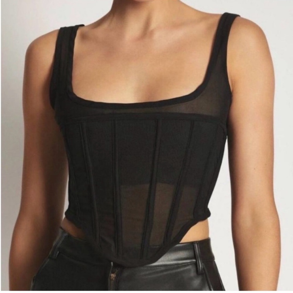 Delaney Corset Bustier - Black
